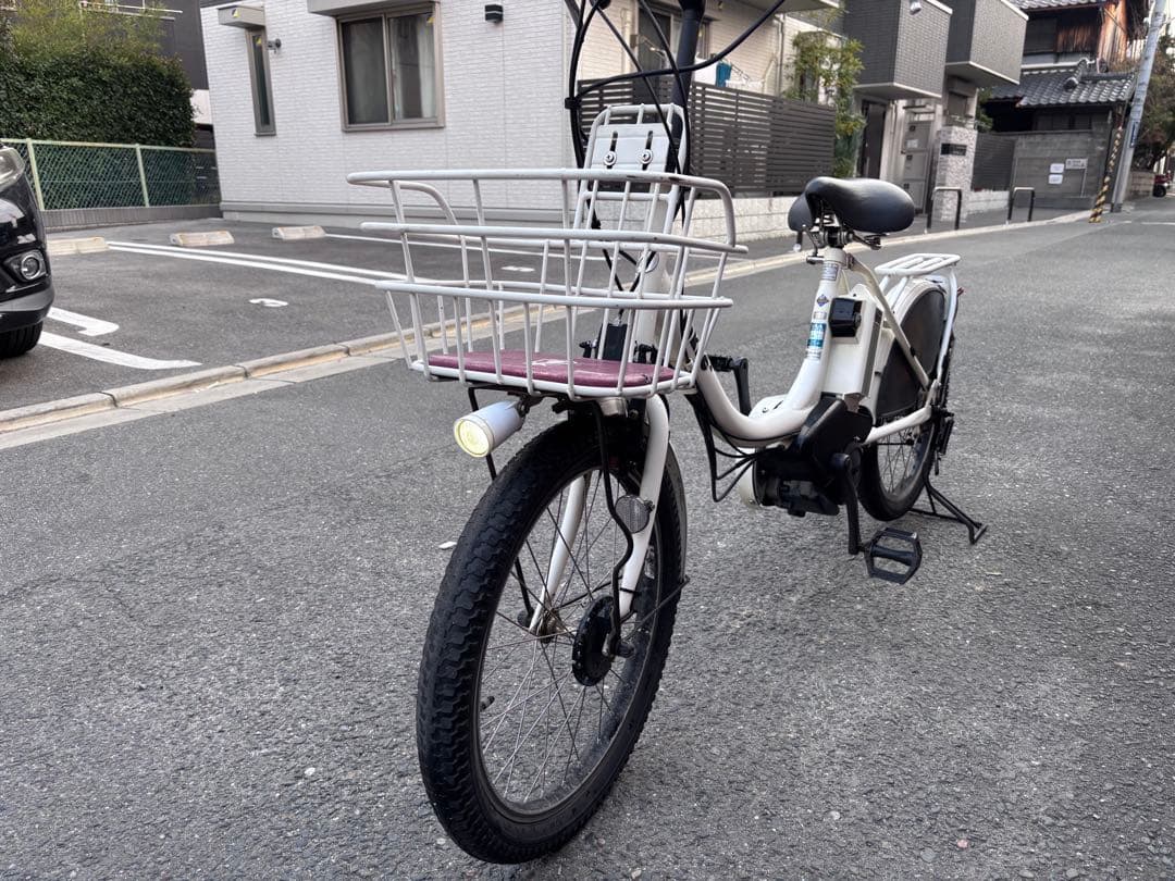 銀 BRIDGESTONE bikke 電動アシスト自転車 ホワイト