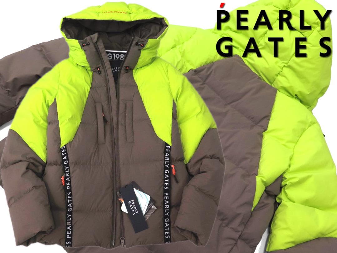 新品● パーリーゲイツ ●ナイロンストレッチポプリン フーディダウンブルゾン　S
