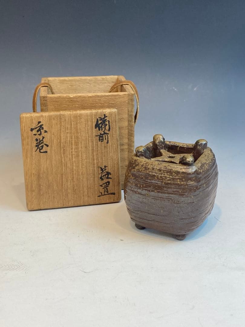 古備前糸巻蓋置 古作 茶道具