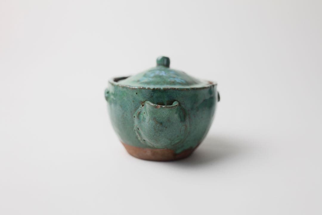 時代煎茶器 宝瓶 宝塚焼 萩焼 煎茶碗 茶盆 セット