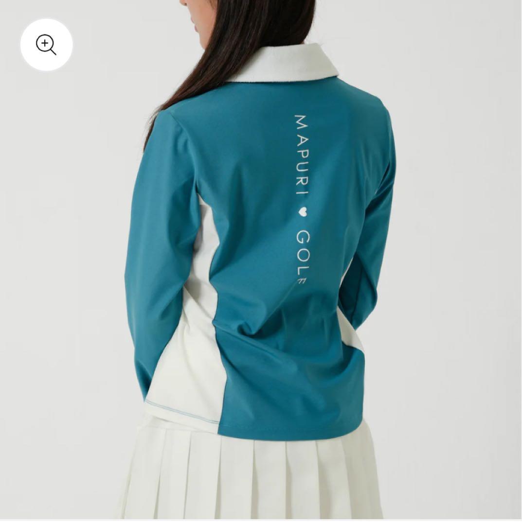 MAPURI GOLF 衿マイクロフリースバックロゴZIPポロ TRQ S