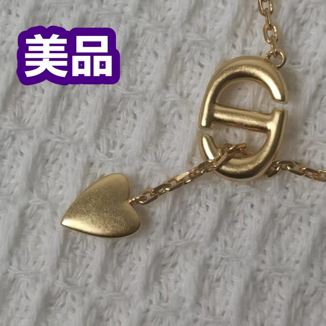 美品 dior ネックレス ハート ディオール