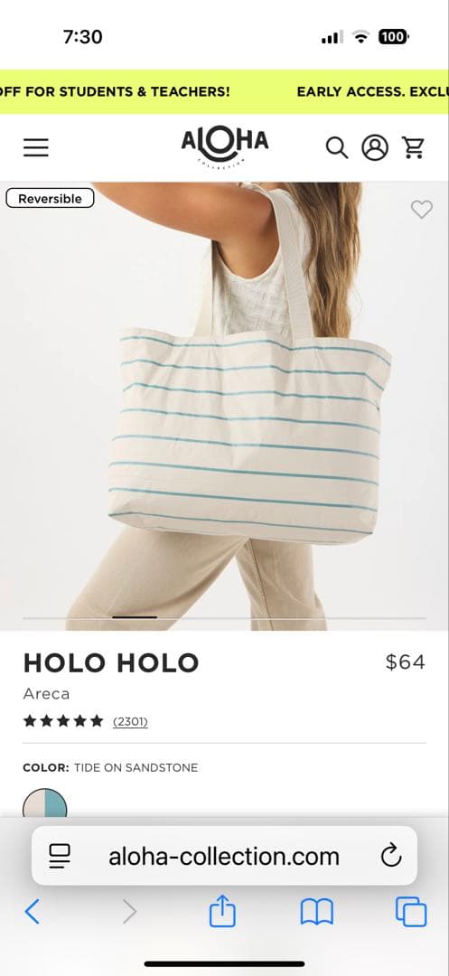 ALOHA HOLO HOLO トートバッグ