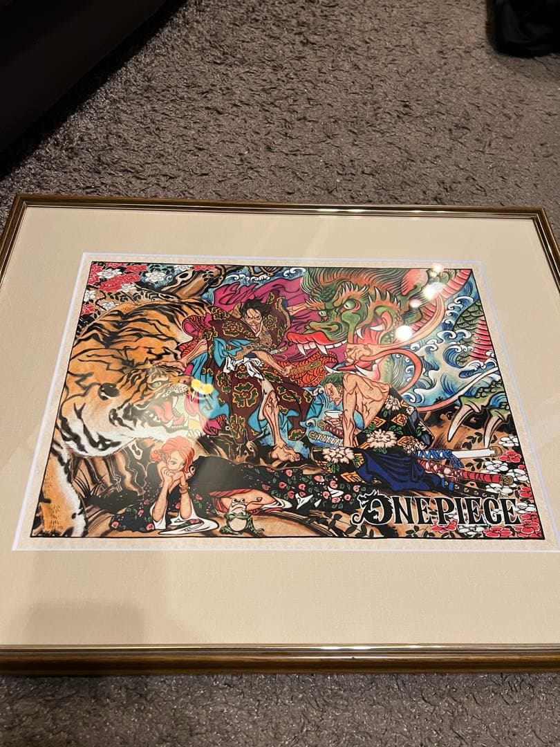 ワンピース　ONE PIECE 複製原画　ルフィ　ナミ　ゾロ　虎　龍　和　和の国