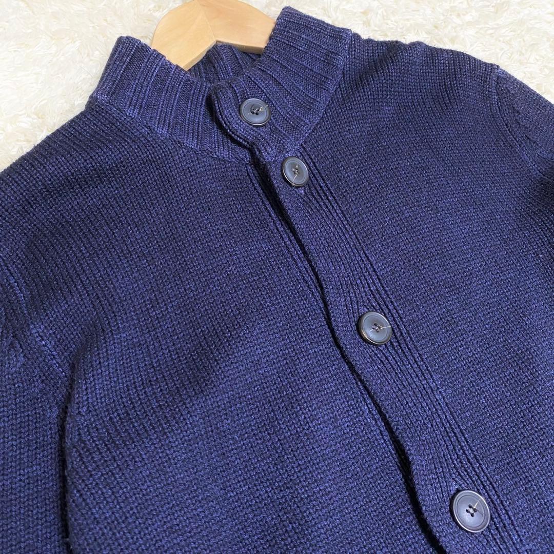 美品✨ BAFY ドライバーズニット イタリア製 スタンドカラー ネイビー 46