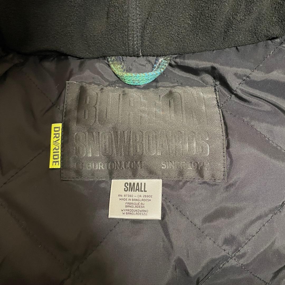 Burtonバートンスキーウェアスノーボードジャケットパーカー水色黒チェック柄
