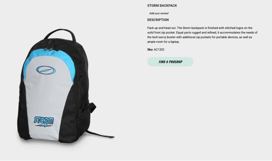 STORM バックパック 日本未発売