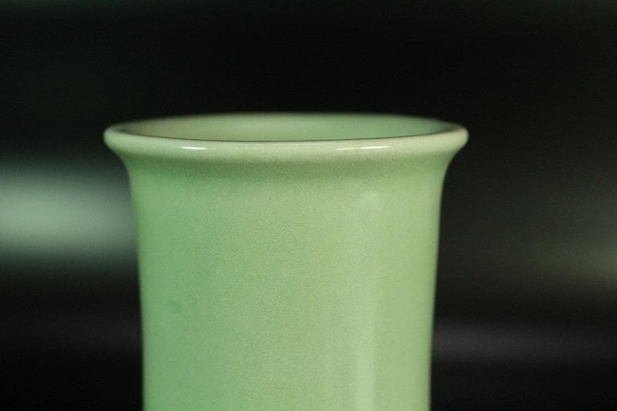 中国美術 青磁 瓶 尺立 茶道具伝来(K-A857)