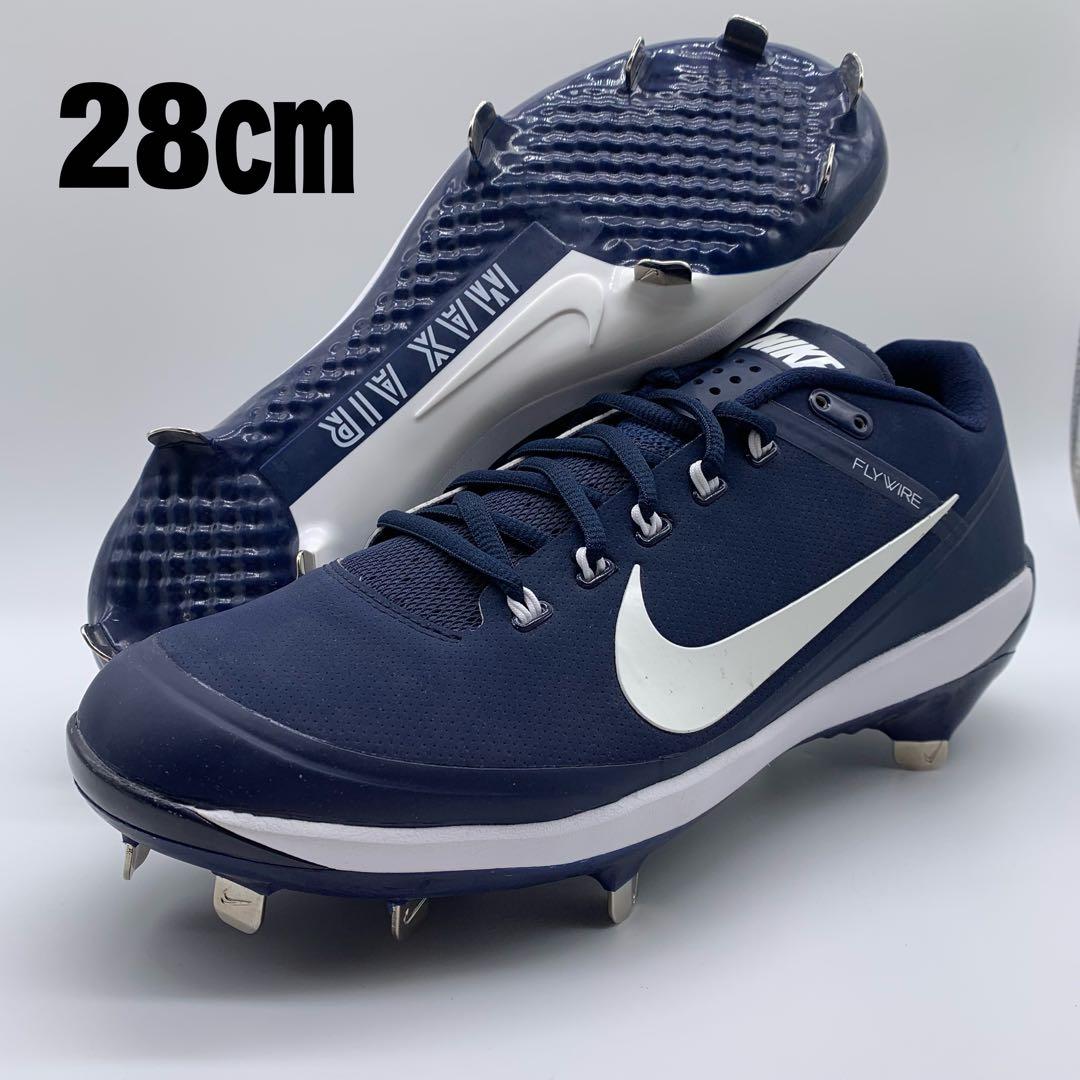 NIKE 野球　スパイク　金具　ネイビー　紺 28㎝ ローカット 軽量