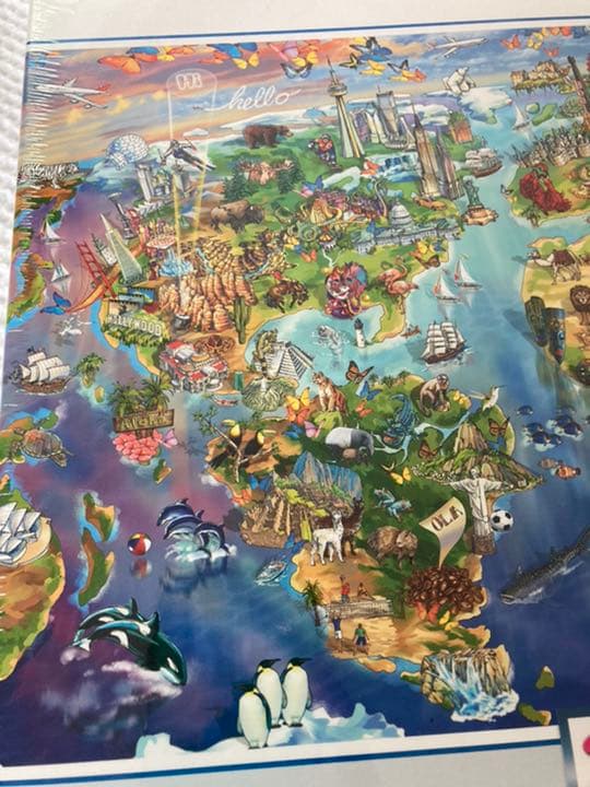 製造終了品　レア　2000ピース　世界地図　ジグソーパズル