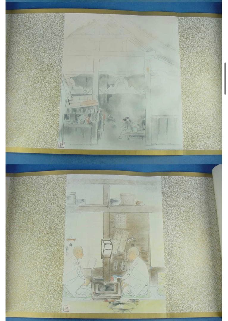 【前田青邨 絵巻お水取 限定200】定価50万円 原寸復刻のお宝！昭和50年