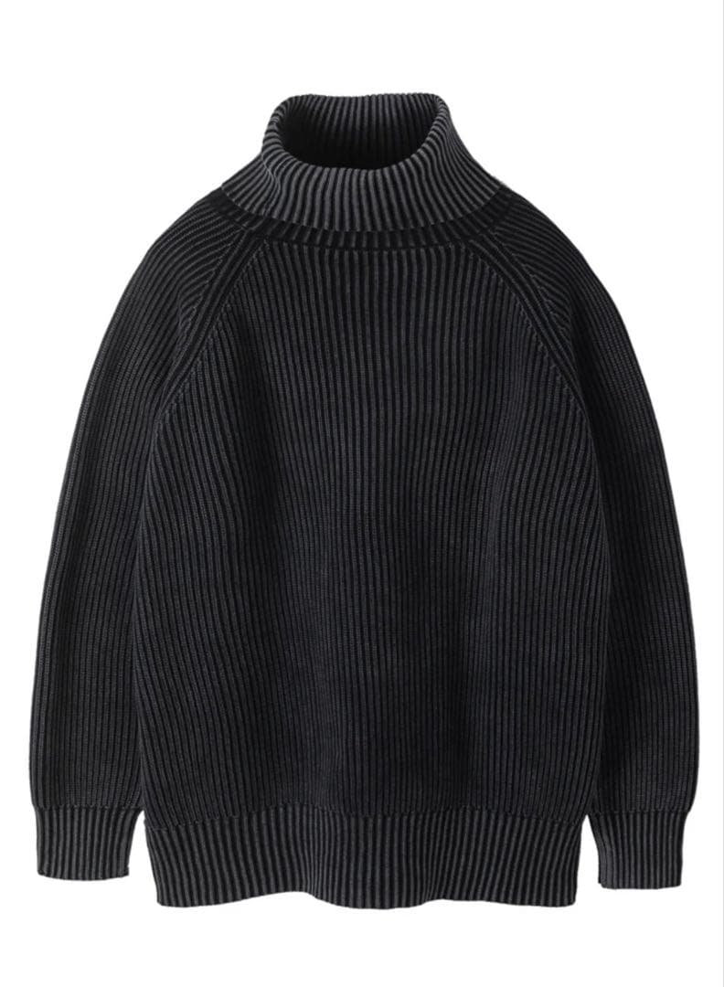 トップス BTMK HIGH NECK KNIT washed HN99