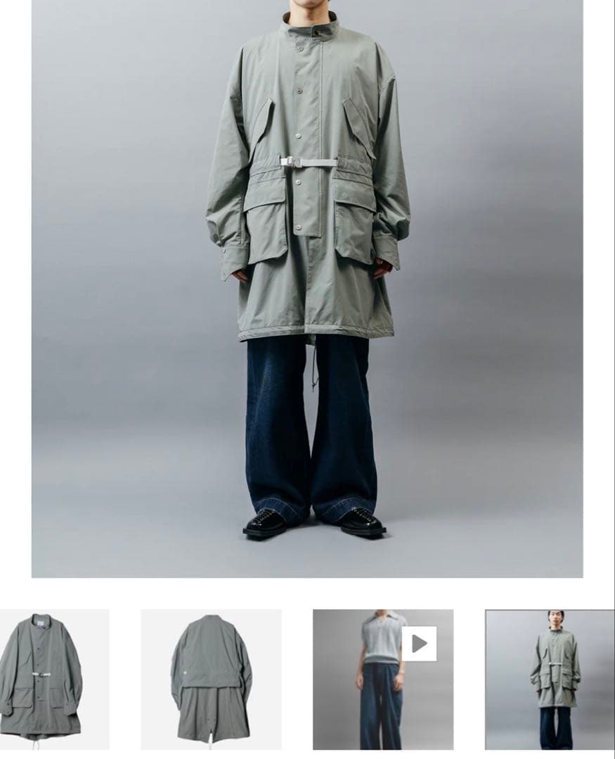 タグ付き SUBLATIONS MICROFIBER TWILL モッズコート