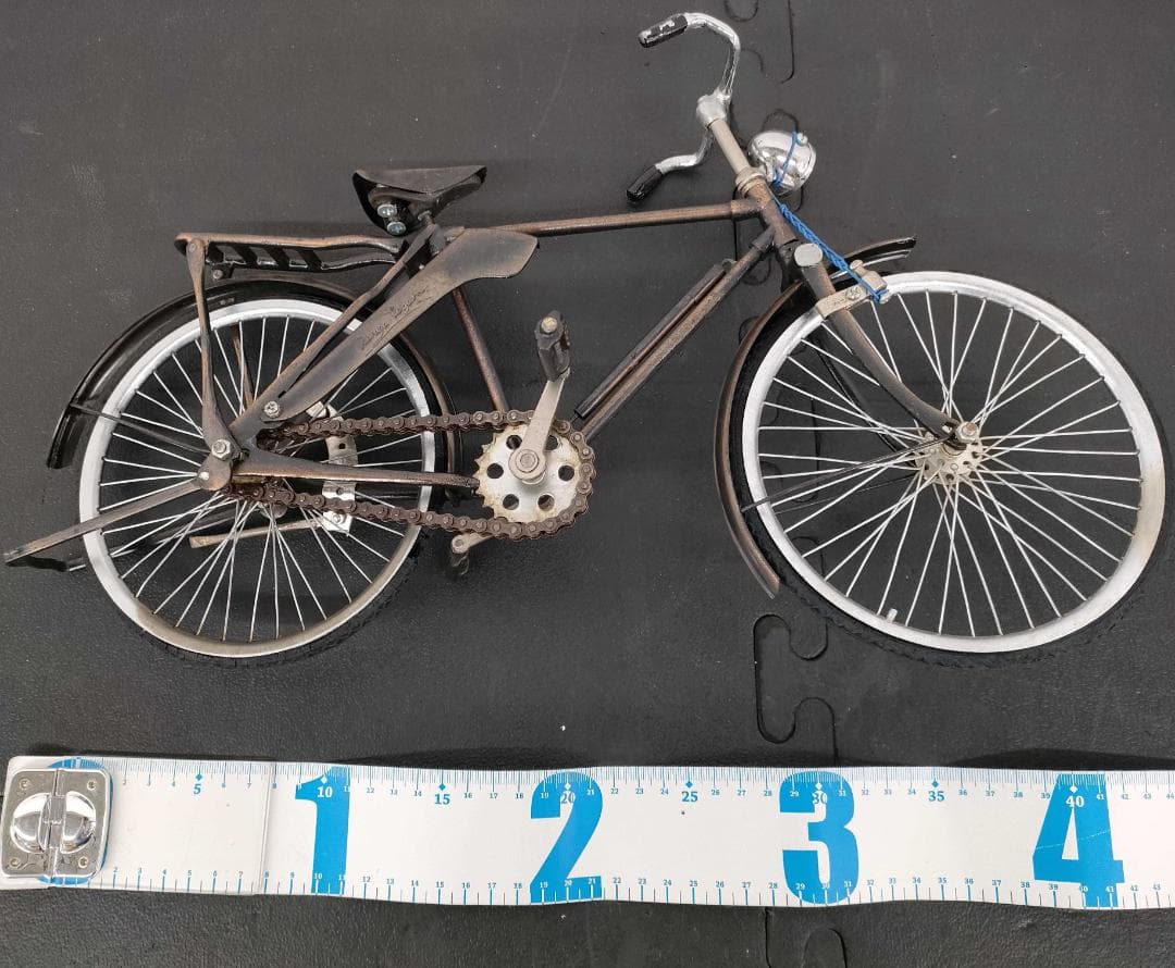 クラシックスタイル 金属製 自転車模型 全長約42cm