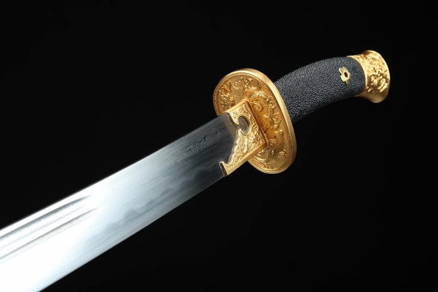 きんめっき竜紋刀 模造刀 居合刀 武士道 武具 漢剣 唐刀 龍泉剣 手鍛造打