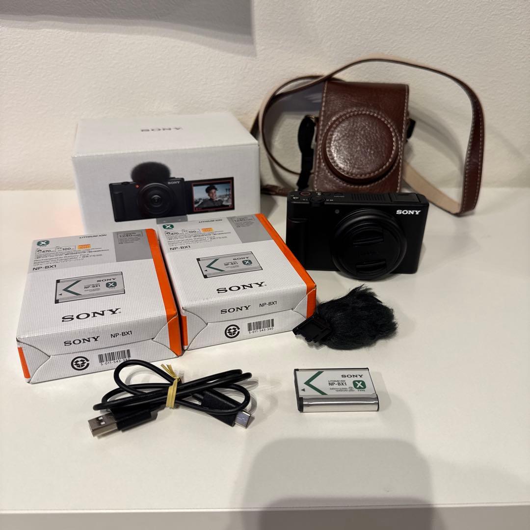 【付属品多数】SONY ZV-1F 予備バッテリー2個＋ ケース付き|美品