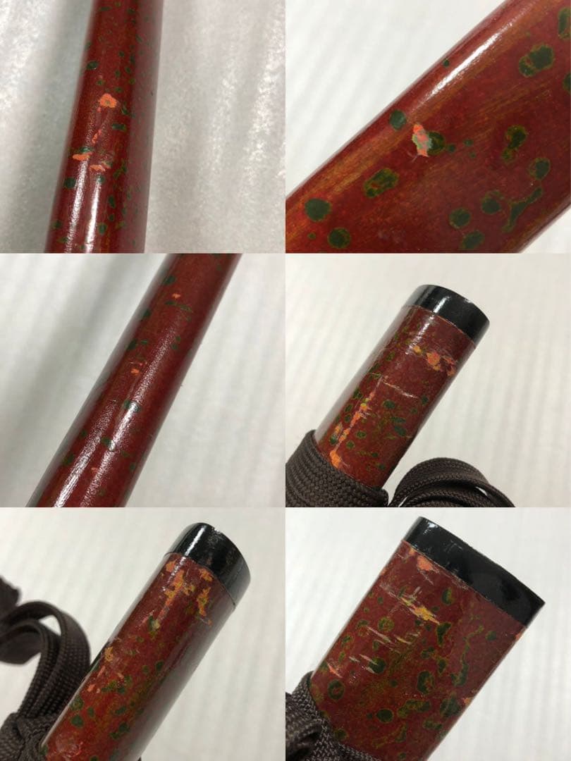 美品 模造刀　打刀　朱鞘　鞘付き長さ約105cm 26A14