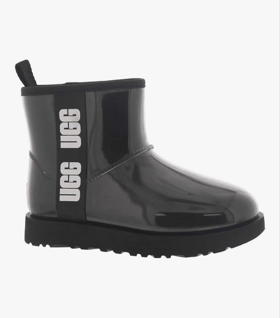 UGGムートンレインブーツクラシッククリアミニブラック