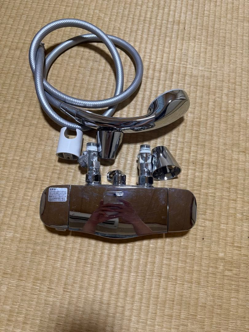 クロームメッキ シャワーヘッド ホース付き