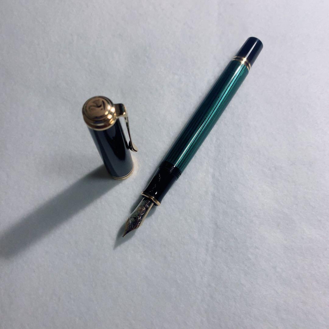 Pelikan ペリカン万年筆 スーベレーン M400 EF グリーンストライプ