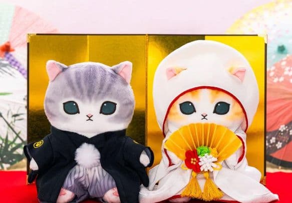 （おまけ大量）２箱未開封！mofusand 受注和装ウェディングペアぬいぐるみ